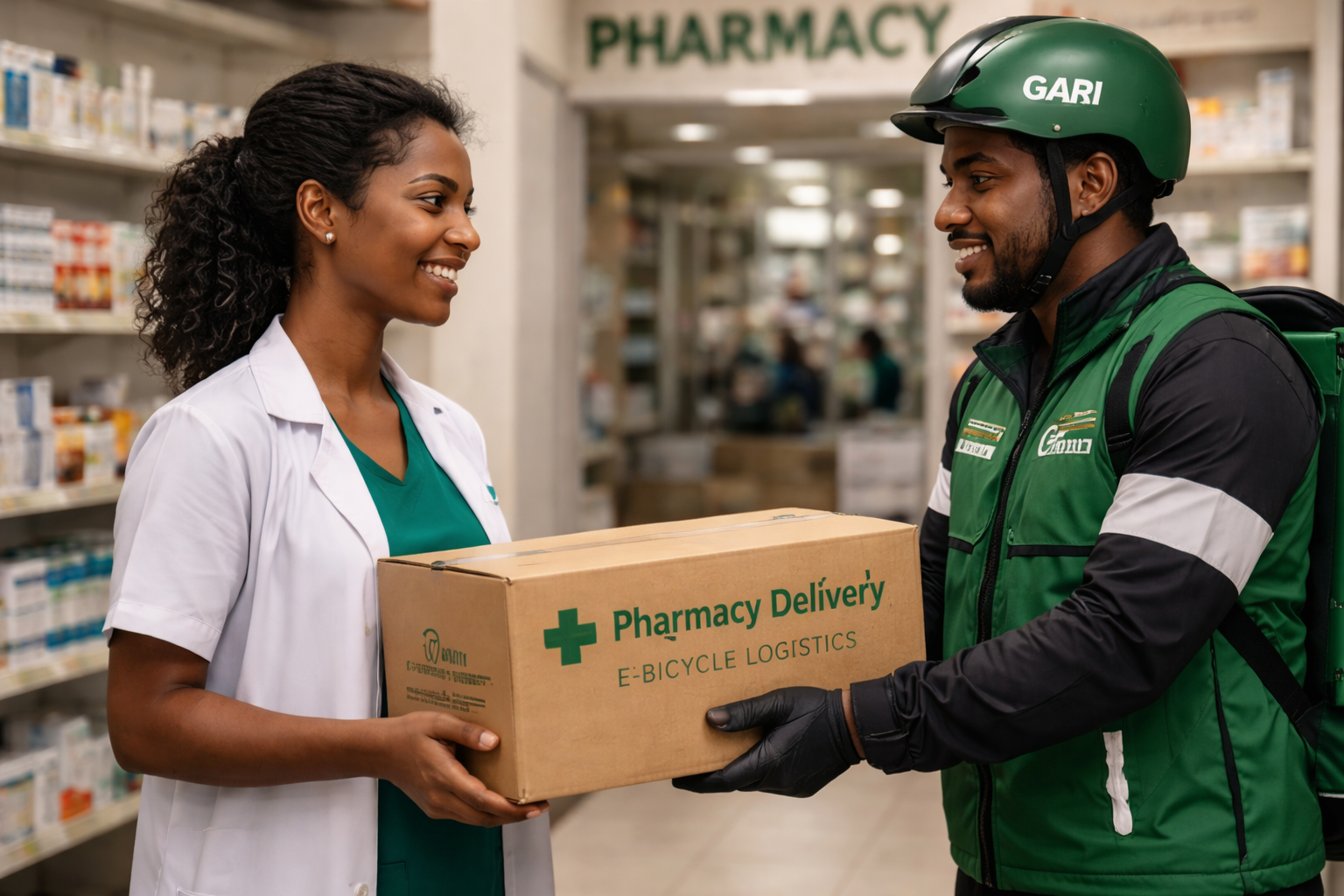 Gari rider delivering to a business client in Addis Ababa